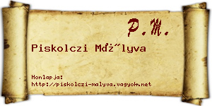 Piskolczi Mályva névjegykártya